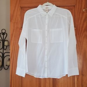 Sundance Catalog White Buttondown Shirt